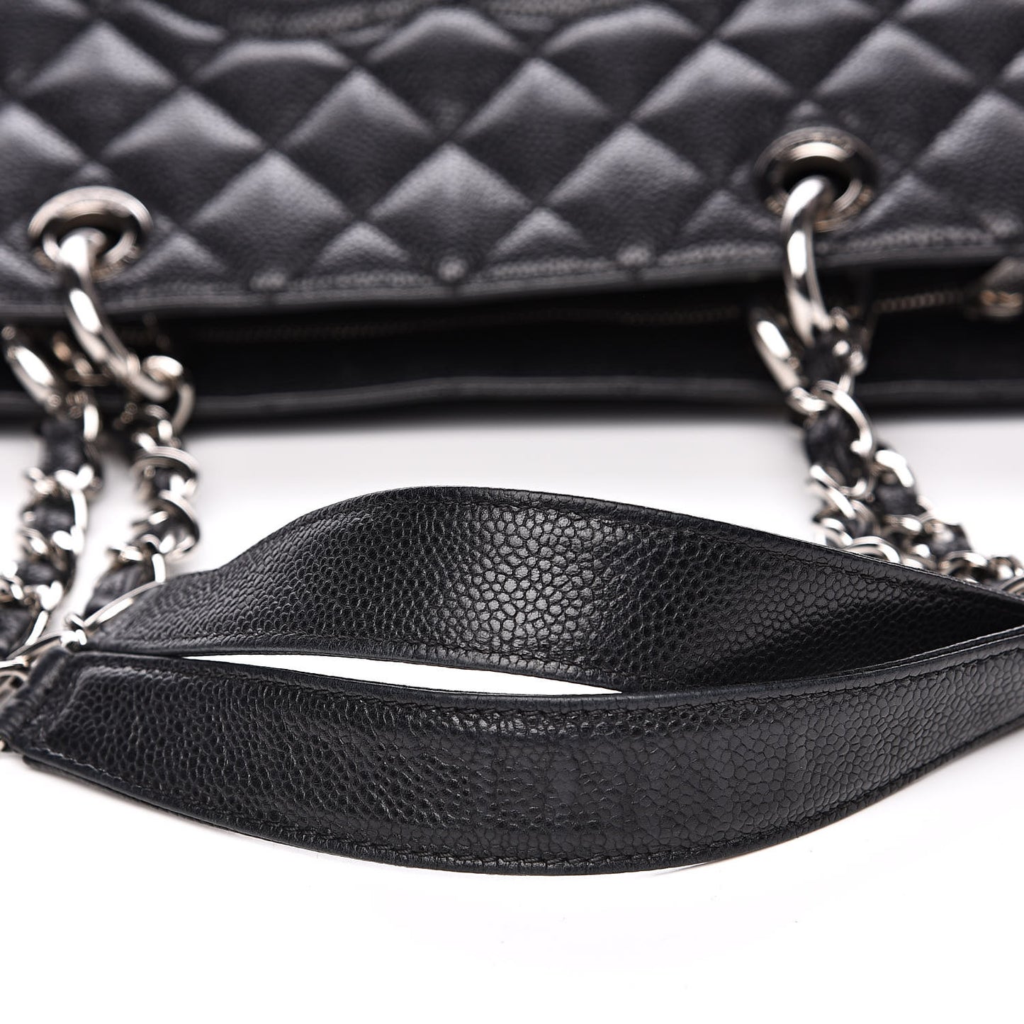 Caviar Quilted Grand Shopping Tote GST Black