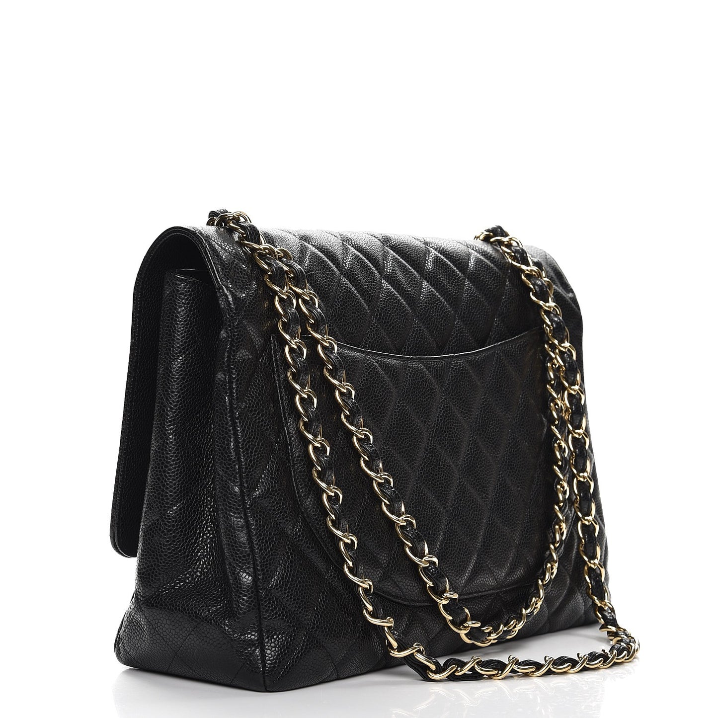 Caviar Quilted Maxi Single Flap Black