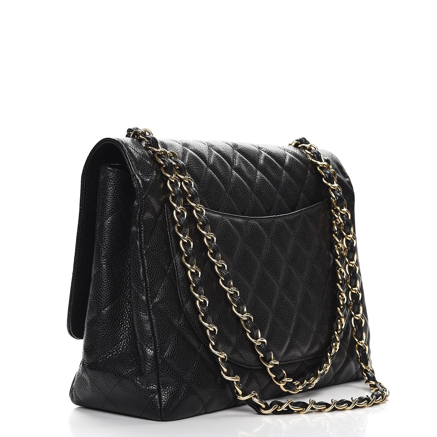 Chanel Caviar Quilted Maxi Single Flap Black 4 of 12