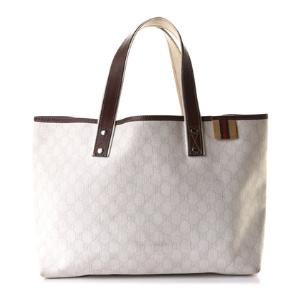 Gucci GG Plus Monogram Medium Signature Web Loop Tote White 1 of 12