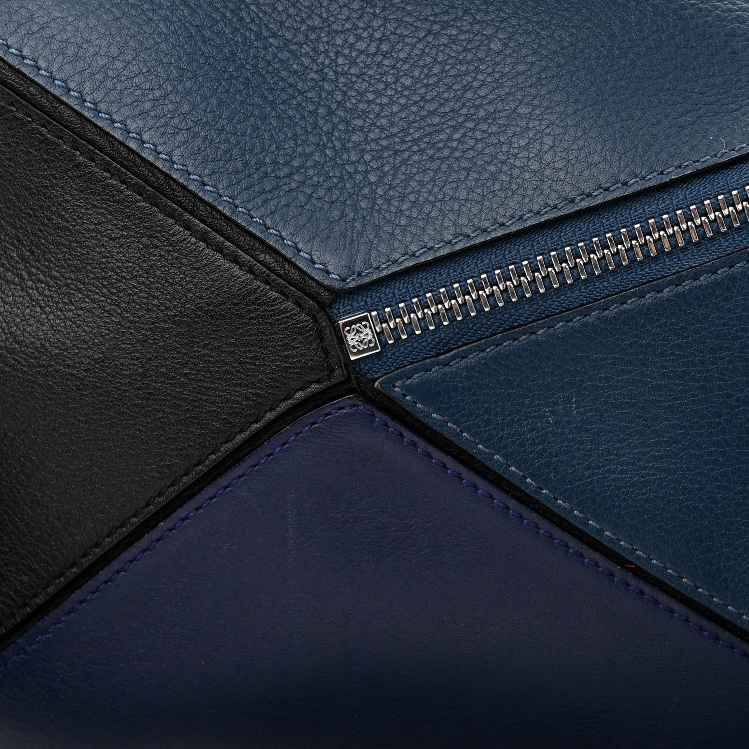 Loewe Calfskin Colorblock Small Puzzle Bag Blue 12 of 12