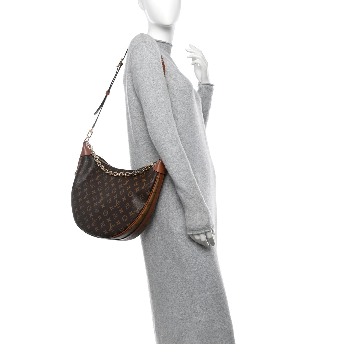 Reverse Monogram Loop Hobo