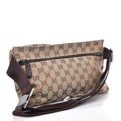 Gucci GG Monogram Double Pocket Belt Bag Dark Brown 3 of 8
