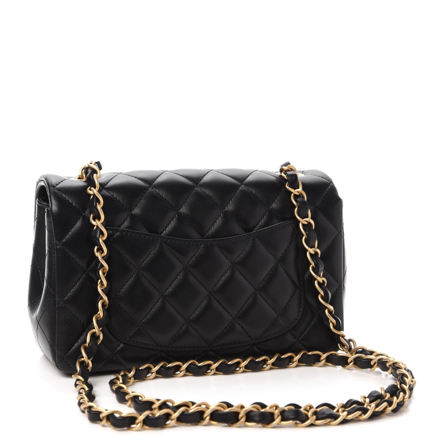 Chanel Lambskin Quilted Mini Rectangular Flap Black 3 of 11