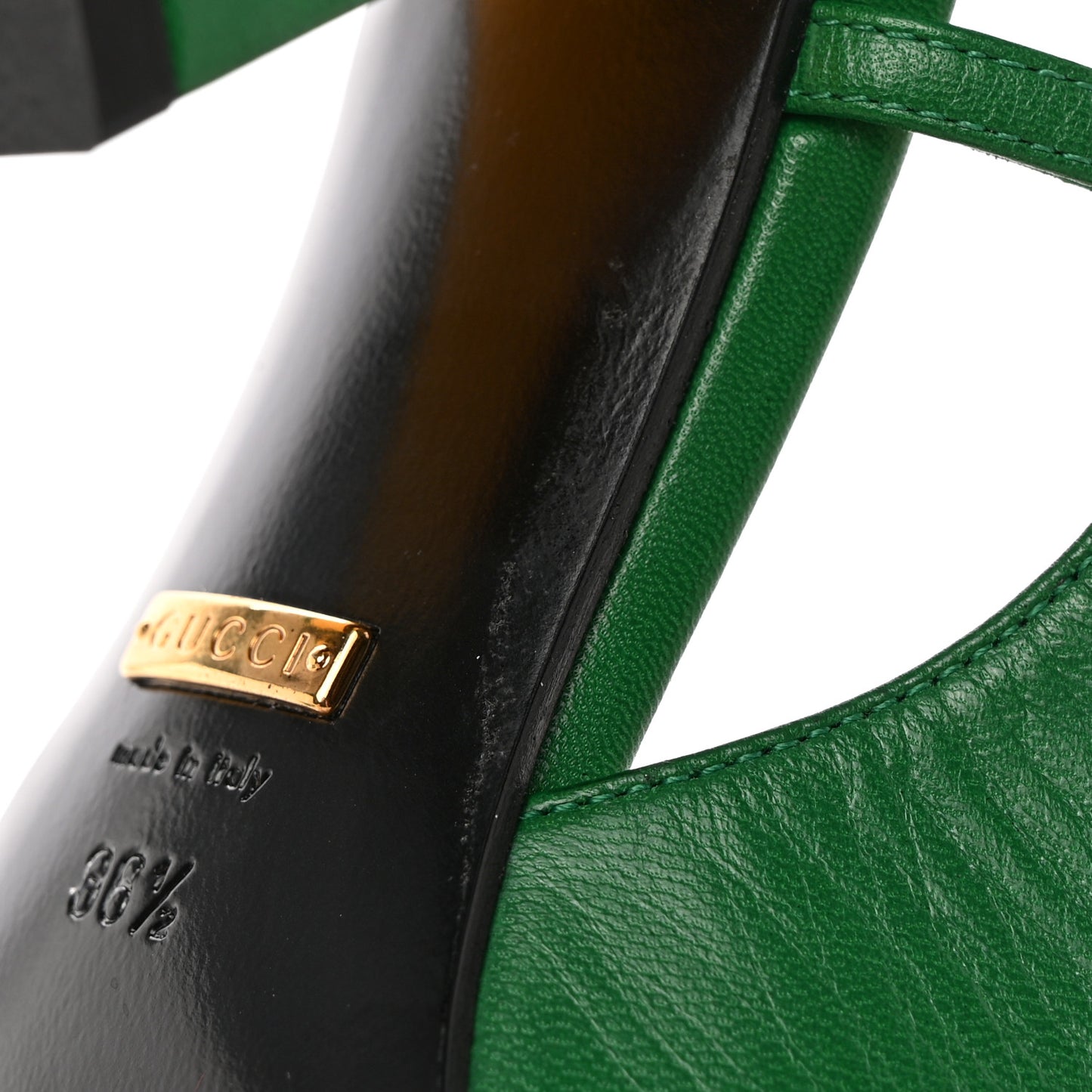 Malaga Kid Horsebit 75mm Slingback Pumps 36.5 New Shamarock