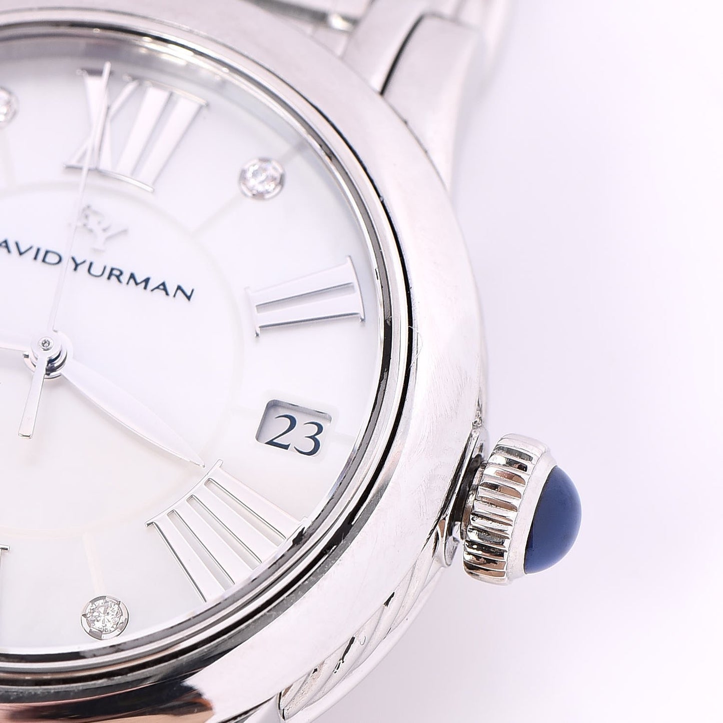 Stainless Steel Diamond Mother of Pearl 34mm Classic Quartz Watch