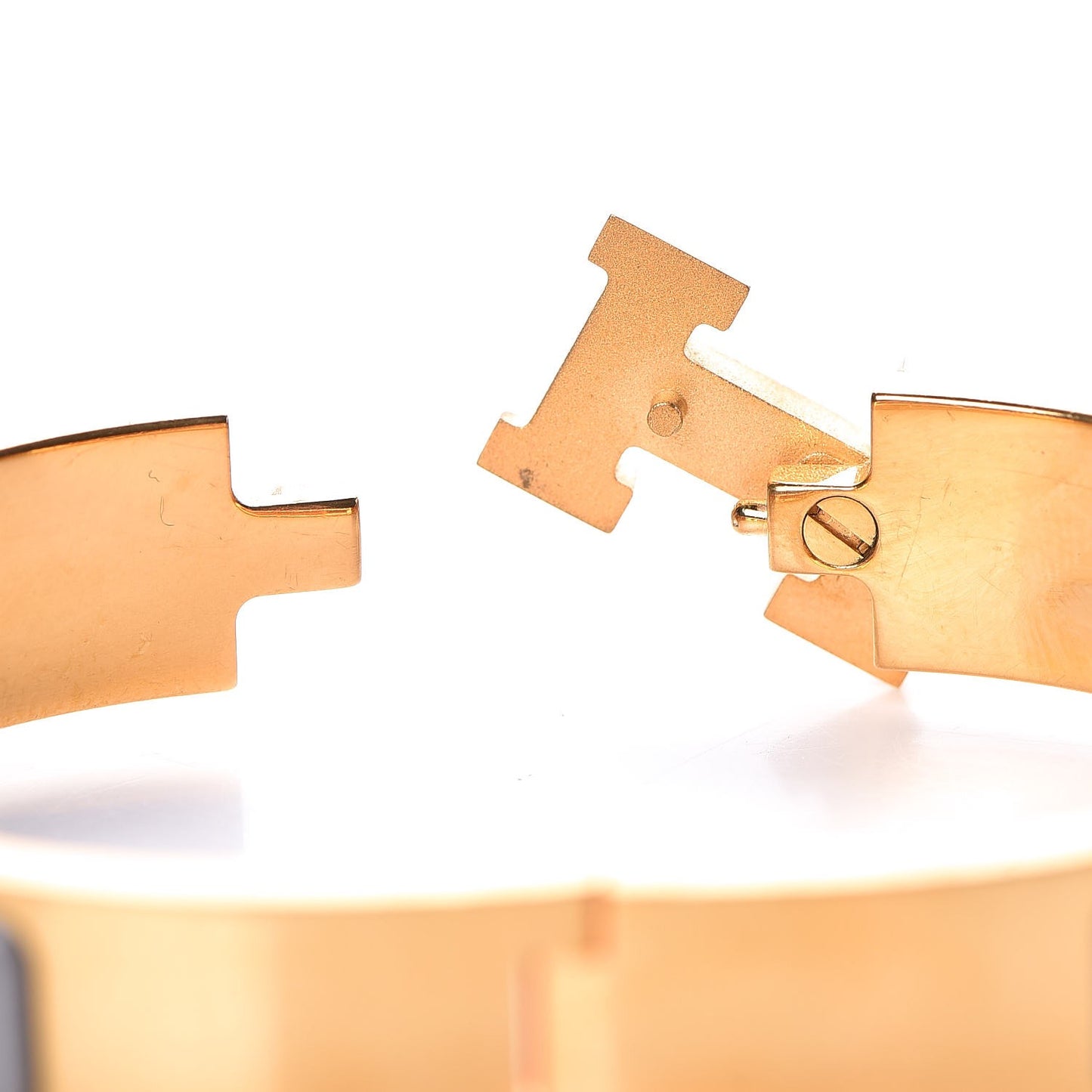 Enamel Narrow Clic Clac H Bracelet PM Gris Macadam
