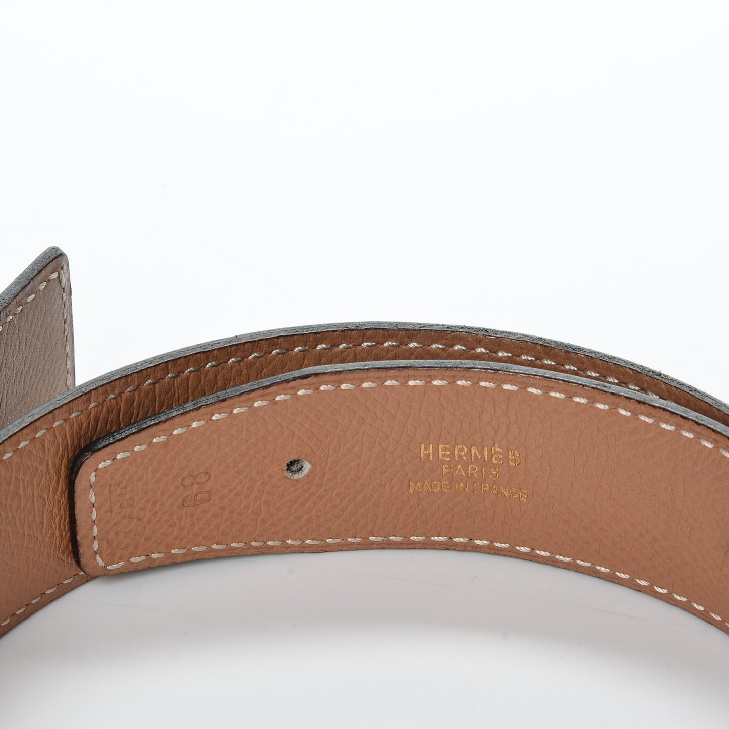 Box Epsom 32mm H Belt 68 Black Gold