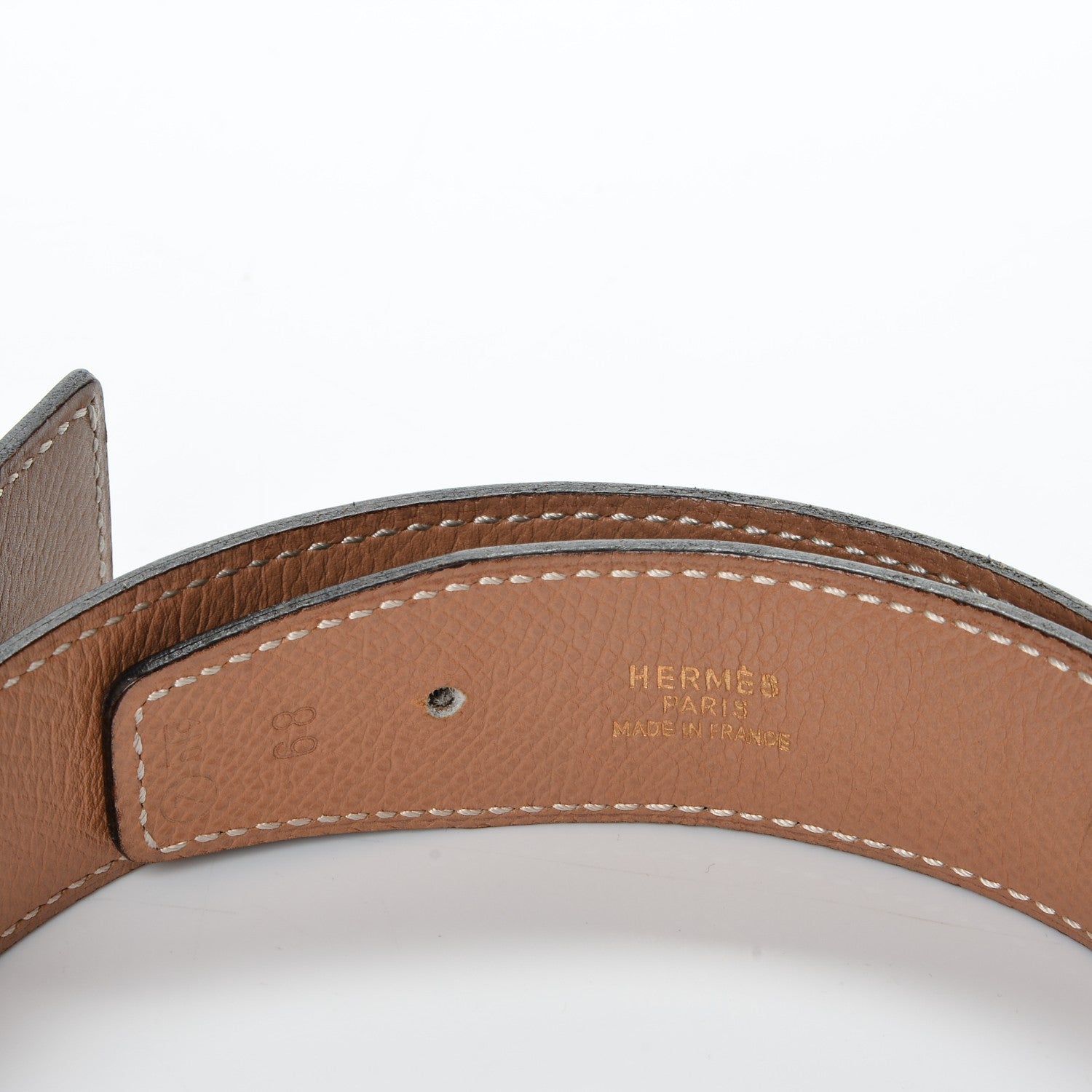 Hermes Box Epsom 32mm H Belt 68 Black Gold 4 of 8
