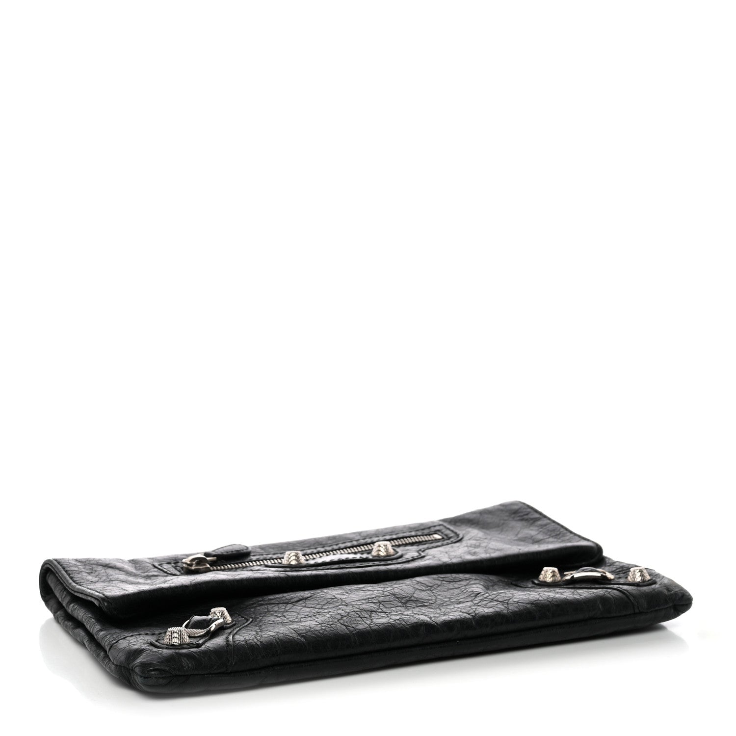 Balenciaga Agneau Giant 12 Silver Hardware Envelope Clutch Black 5 of 10