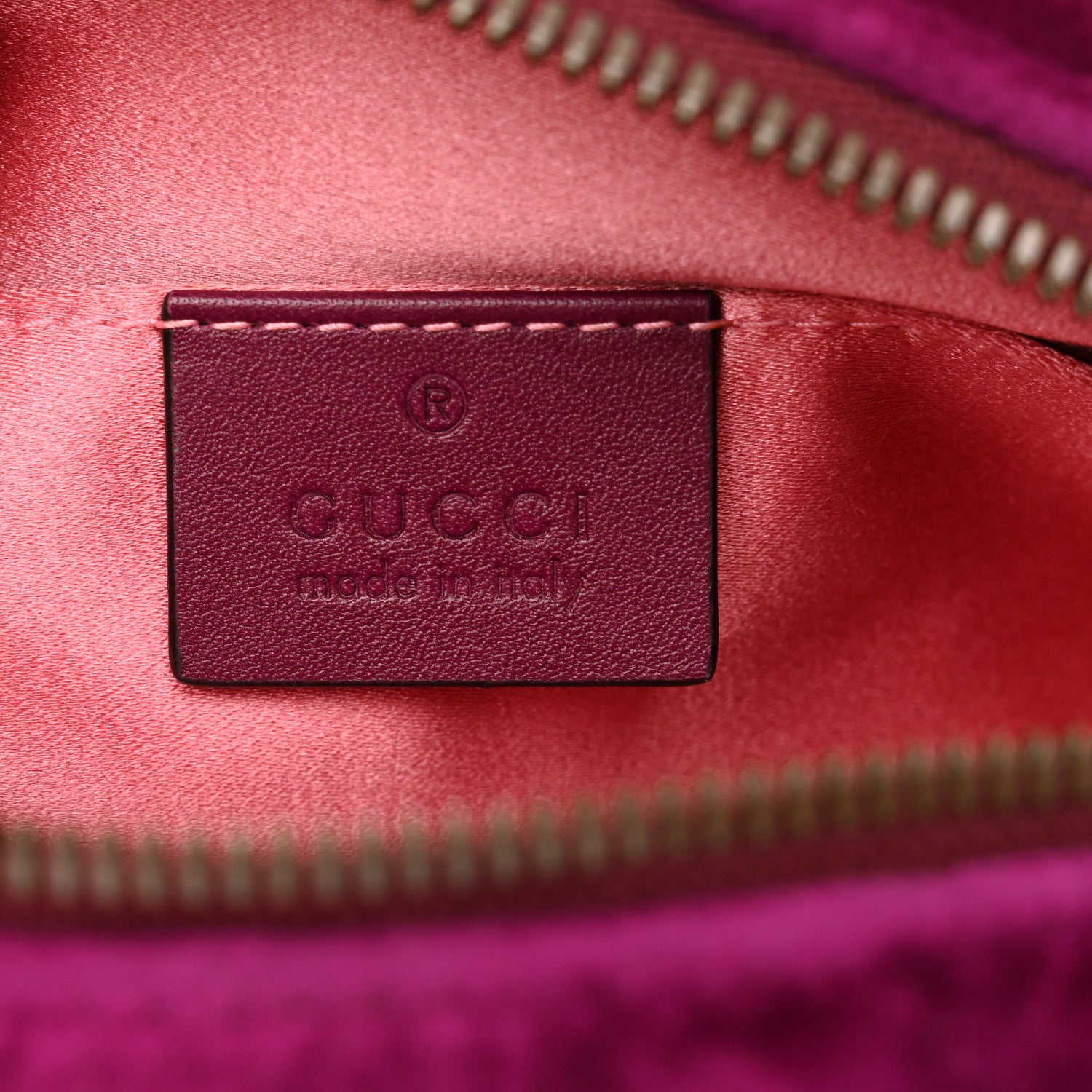 Gucci Velvet Matelasse GG Marmont Belt Bag 85 34 Fuchsia Violet Cyclamen 6 of 13