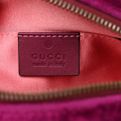 Gucci Velvet Matelasse GG Marmont Belt Bag 85 34 Fuchsia Violet Cyclamen 6 of 13