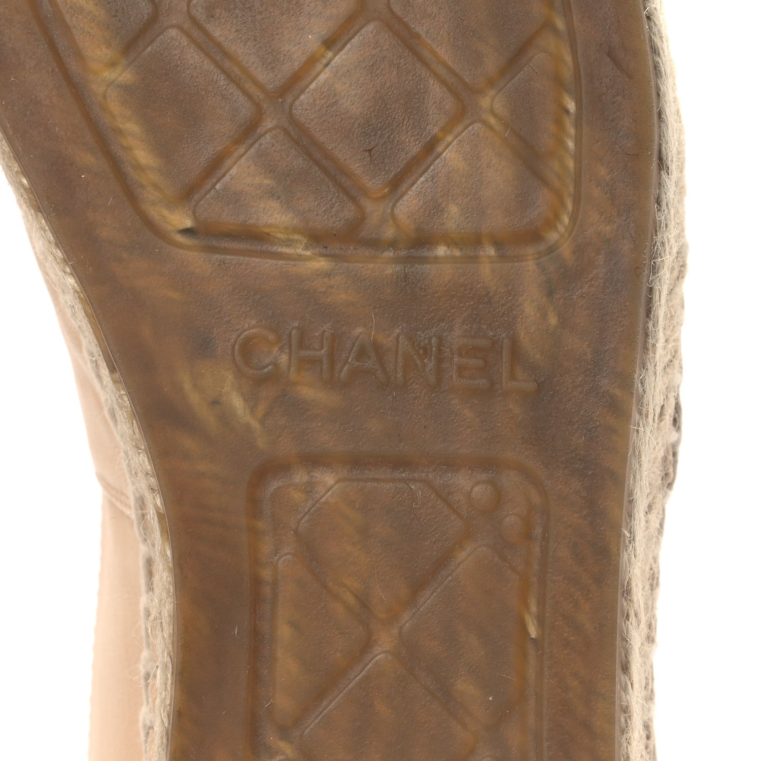 Chanel Lambskin CC Espadrilles 39 Beige Black 6 of 8