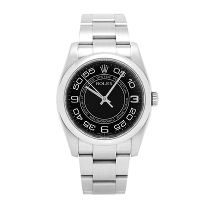Rolex Stainless Steel 36mm Oyster Perpetual Watch Black Concentric 116000 1 of 5