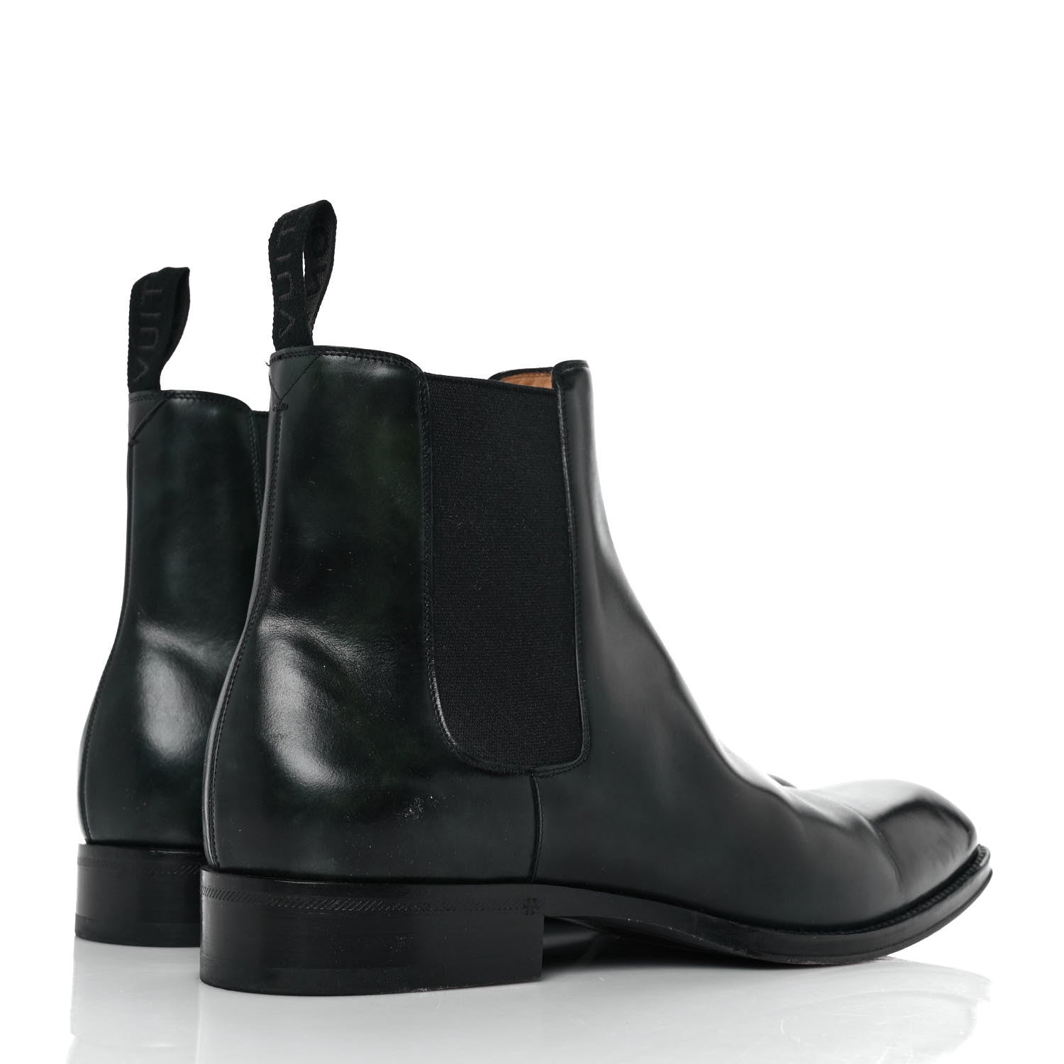Louis Vuitton Hand Waxed Calfskin Mens LV Vendome Chelsea Boots 8.5 Black 4 of 8