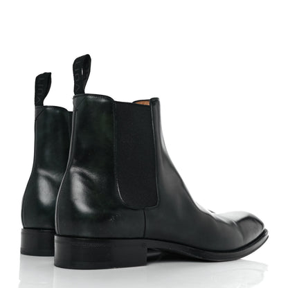 Louis Vuitton Hand Waxed Calfskin Mens LV Vendome Chelsea Boots 8.5 Black 4 of 8