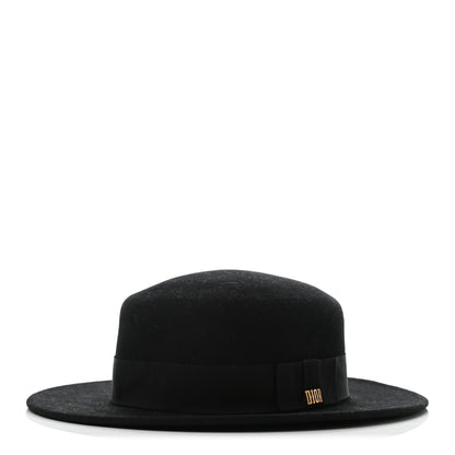 Christian Dior Rabbit Felt Hat 57 Black 1 of 9