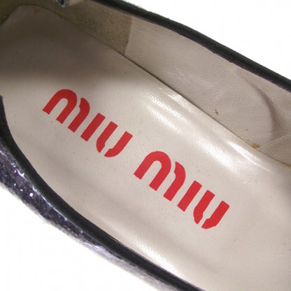 Miu Miu Glitter Strappy Pumps Silver 6 of 6