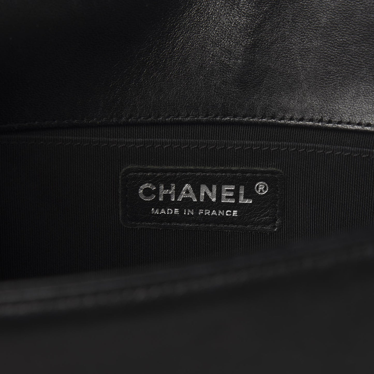 Lambskin Quilted Medium Boy Flap Black