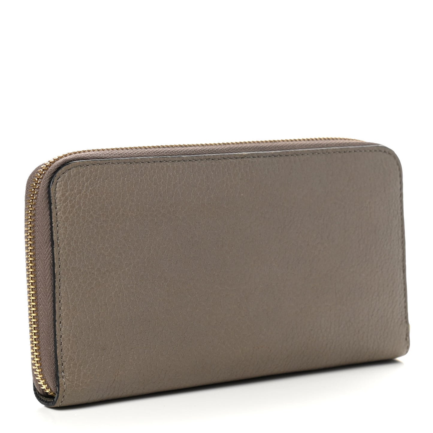 Grained Calfskin Drew Zipped Wallet Motty Grey