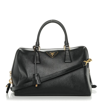 Prada Saffiano Lux Bowler Black 1 of 8