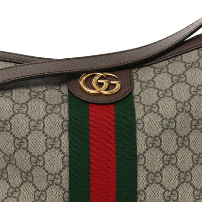 Gucci GG Supreme Monogram Web Small Ophidia Half Moon Hobo Brown 8 of 11