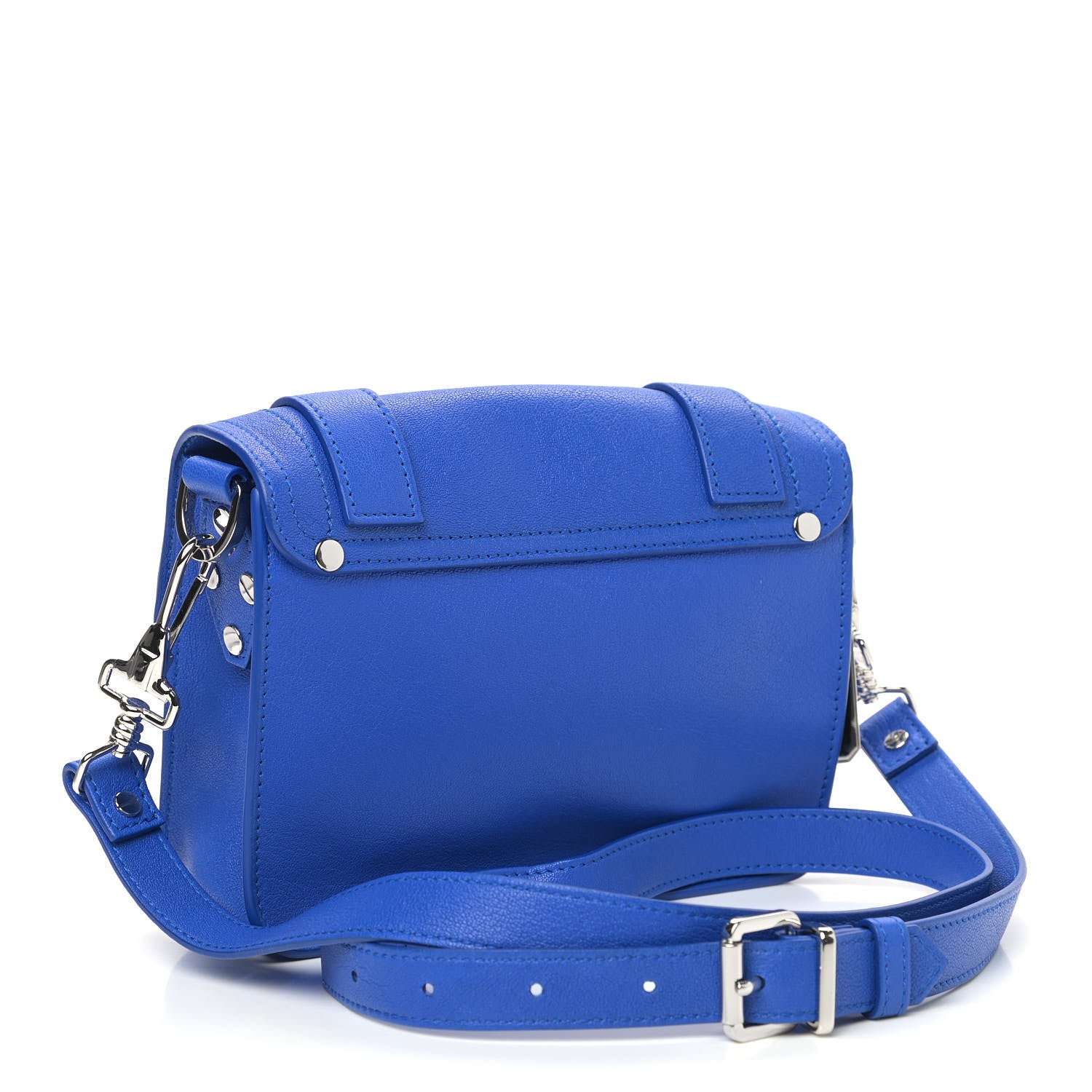Proenza Schouler Lambskin PS1 Mini Pouch Messenger Blue 2 of 8
