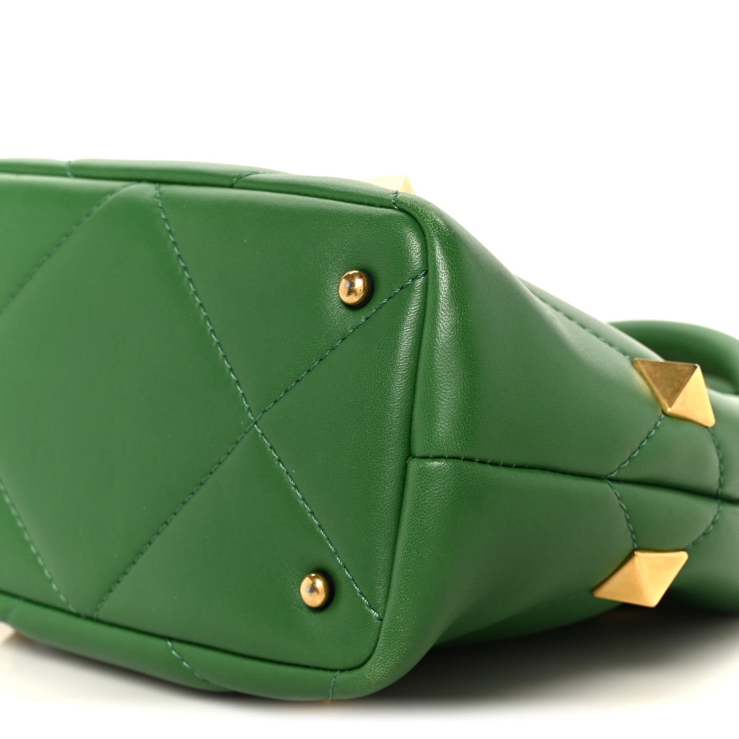 Nappa Small Roman Stud The Handle Bag Gea Green