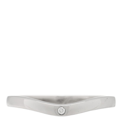Cartier Platinum 3 Diamond Ballerine Wedding Band Ring 48 4.5 1 of 4