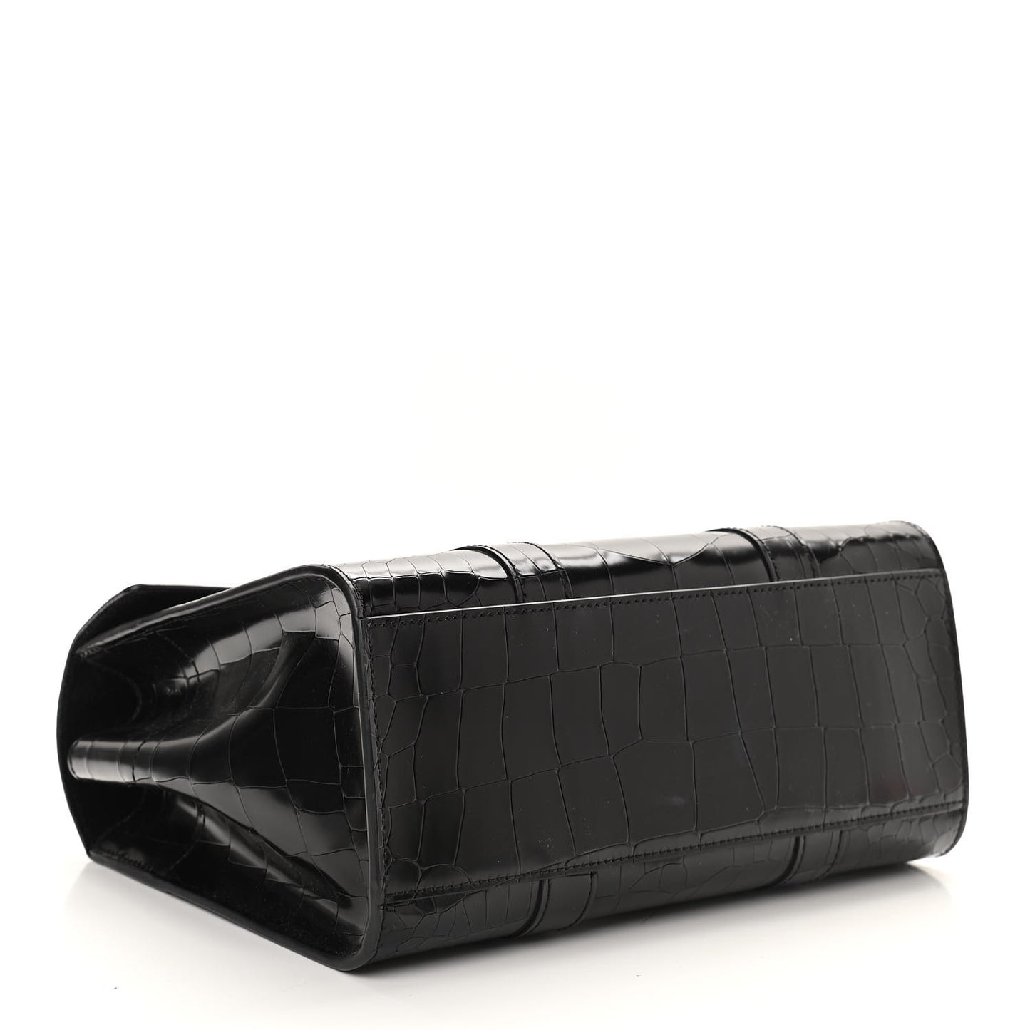 Crocodile Embossed Calfskin Bayswater Black