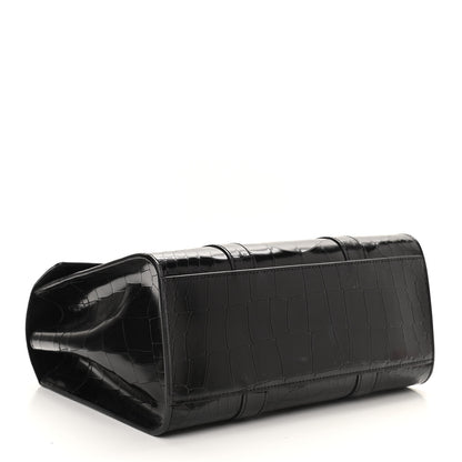 Mulberry Crocodile Embossed Calfskin Bayswater Black 4 of 9