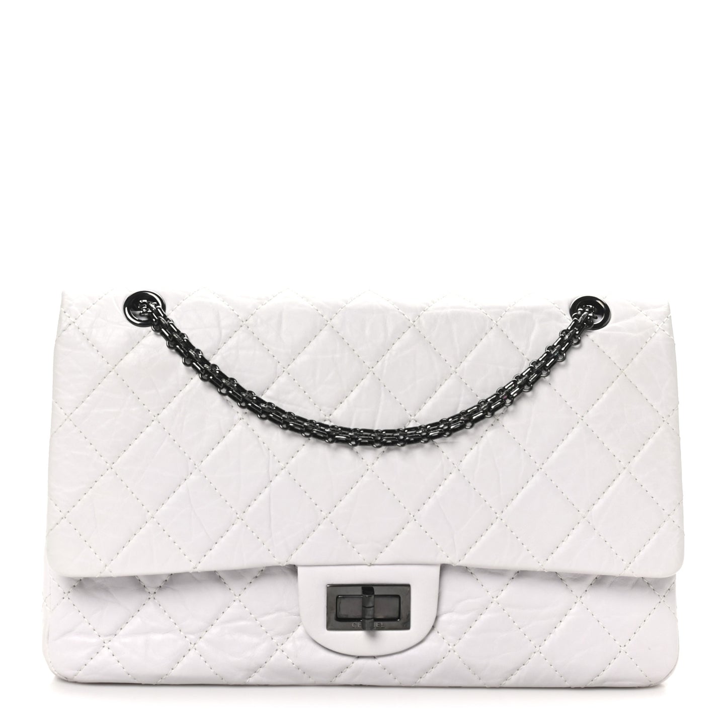 Aged Calfskin 2.55 Reissue 227 Flap White