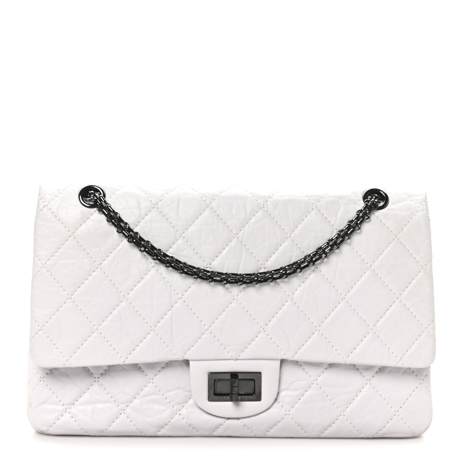 Chanel Aged Calfskin 2.55 Reissue 227 Flap White 1 of 10