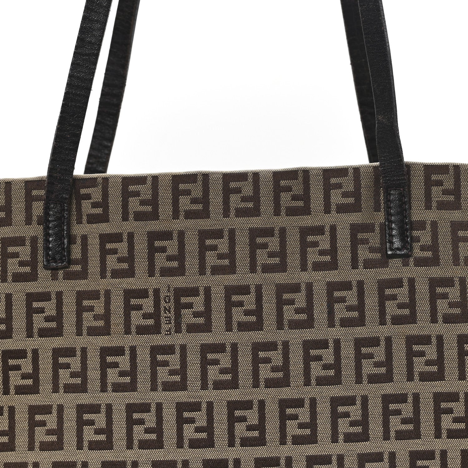 Fendi Zucchino Shopping Tote Beige Tobacco 8 of 11