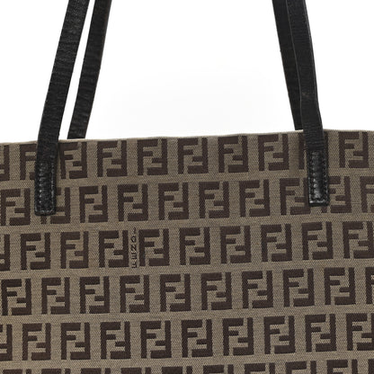 Fendi Zucchino Shopping Tote Beige Tobacco 8 of 11