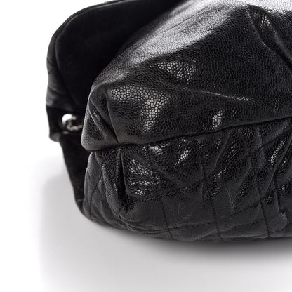 Chanel Crumpled Caviar Quilted Maxi Elastic Flap Black 13 of 15