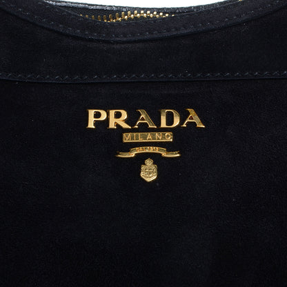 Prada Scamosciato Suede Hobo Nero Black 10 of 10
