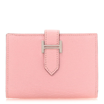 Hermes Chevre Mysore Bearn Card Holder Wallet Rose Sakura 1 of 10