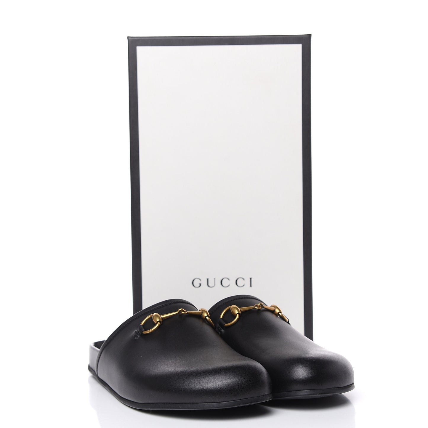 Calfskin Mens Horsebit River Slippers 10 Black