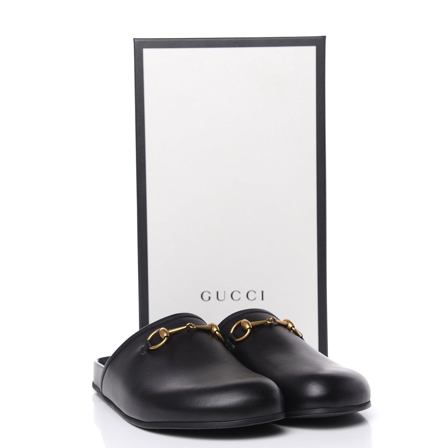 Gucci Calfskin Mens Horsebit River Slippers 10 Black 9 of 9