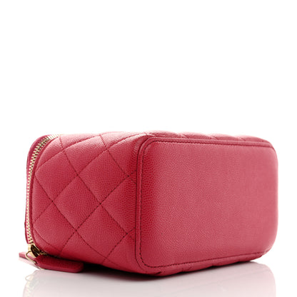 Chanel Caviar Quilted Small Vanity Case With Chain Pink 4 of 12