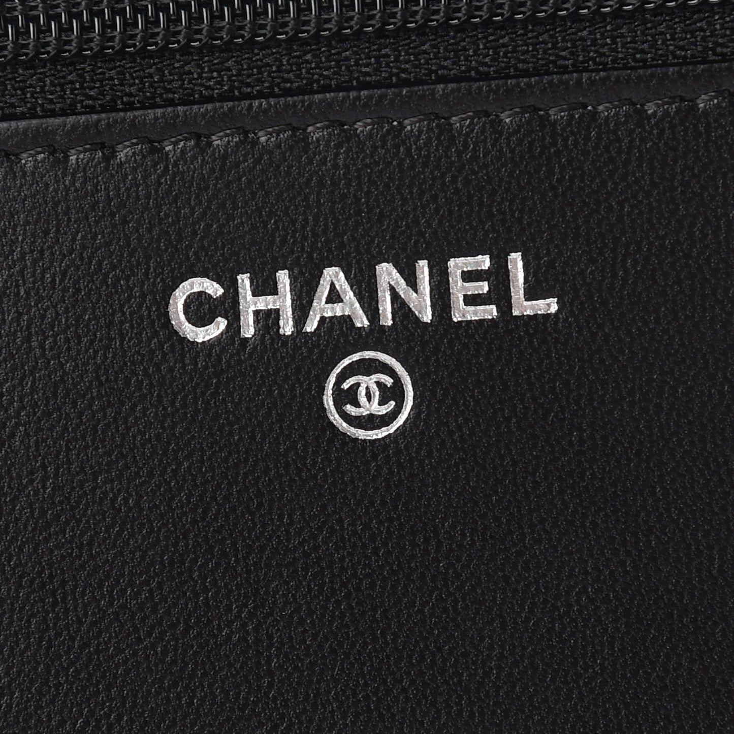 Calfskin Quilted Boy Wallet On Chain WOC Black