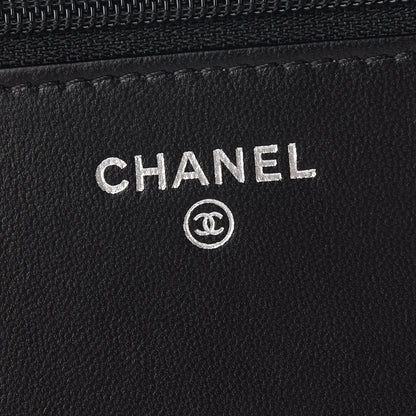 Chanel Calfskin Quilted Boy Wallet On Chain WOC Black 6 of 12