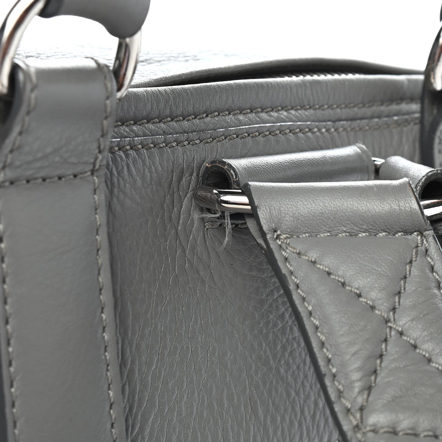 Calfskin Pandora Backpack Pearl Grey