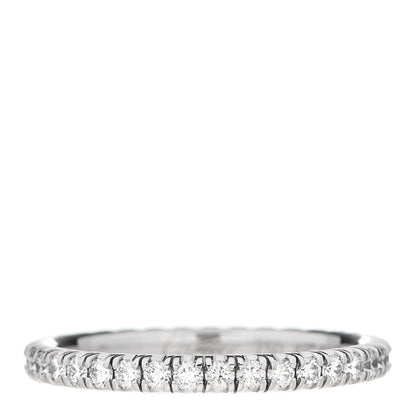 Cartier 18K White Gold Diamond 2mm Etincelle de Cartier Wedding Band Ring 49 4.75 1 of 6