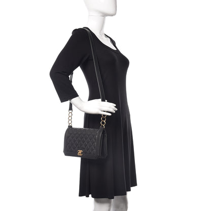 Chanel Grained Calfskin Quilted Medium Flap Black 2 of 9