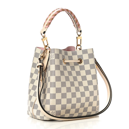 Louis Vuitton Damier Azur Braided Neonoe BB Pink 3 of 10