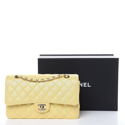 Chanel Iridescent Caviar Quilted Medium Double Flap Yellow 11 of 11