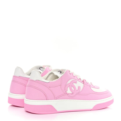 Chanel Cotton Sneakers 39 Pink White 4 of 8