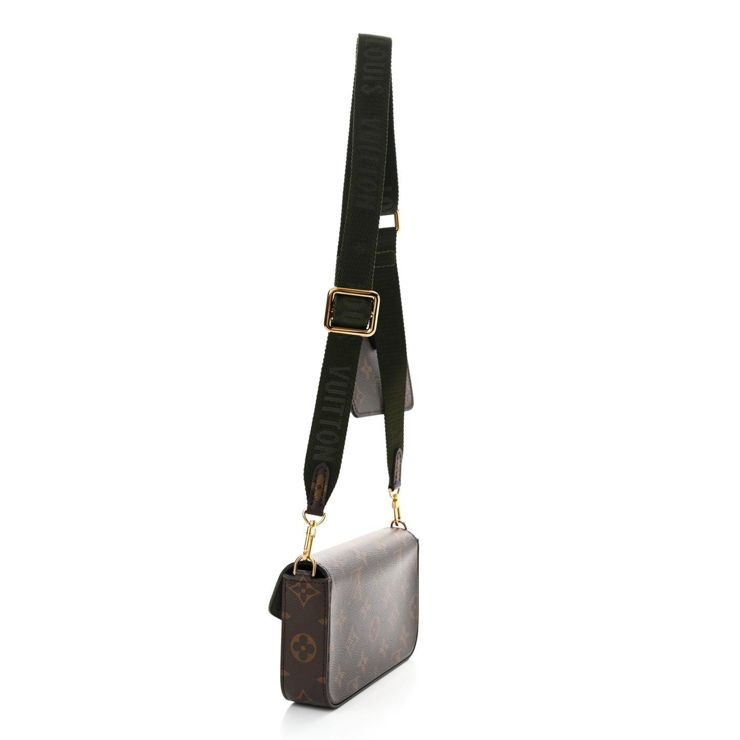 Monogram Felicie Strap & Go Kaki